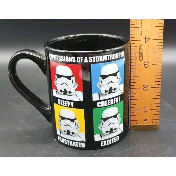 Stormtrooper Mug Star Wars 14oz Black, Expressions Of A Stormtrooper, Humor - Picture 3 of 7
